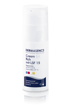 Produktbild Primärverpackung DERMASENCE Cream Rich mit LSF 15